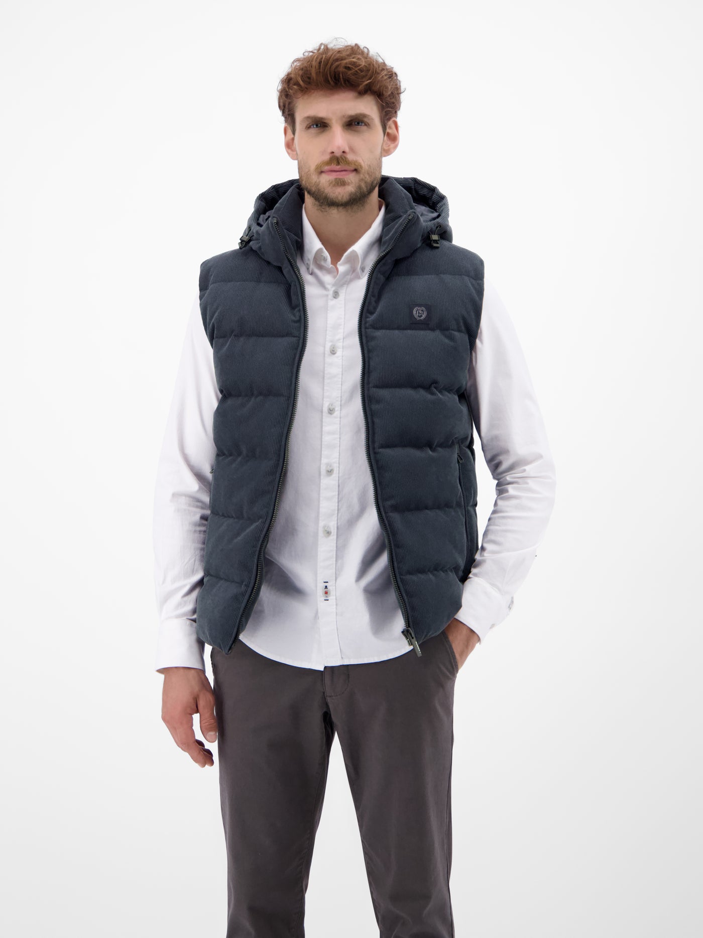 Herren Steppweste in funktionaler Cord-Optik - LERROS