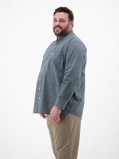 Langarmhemd mit Kentkragen aus 100% Baumwolle - LERROS