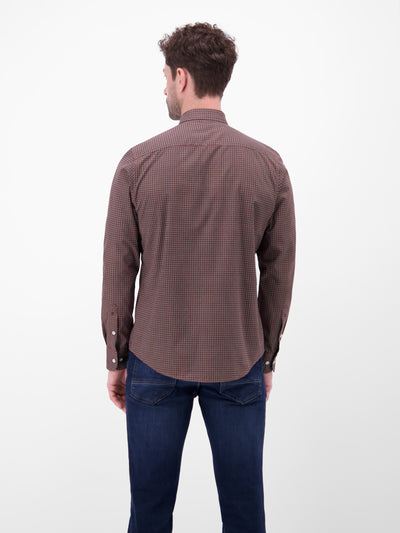 Langarmhemd mit Karomuster aus 100% Baumwolle - LERROS