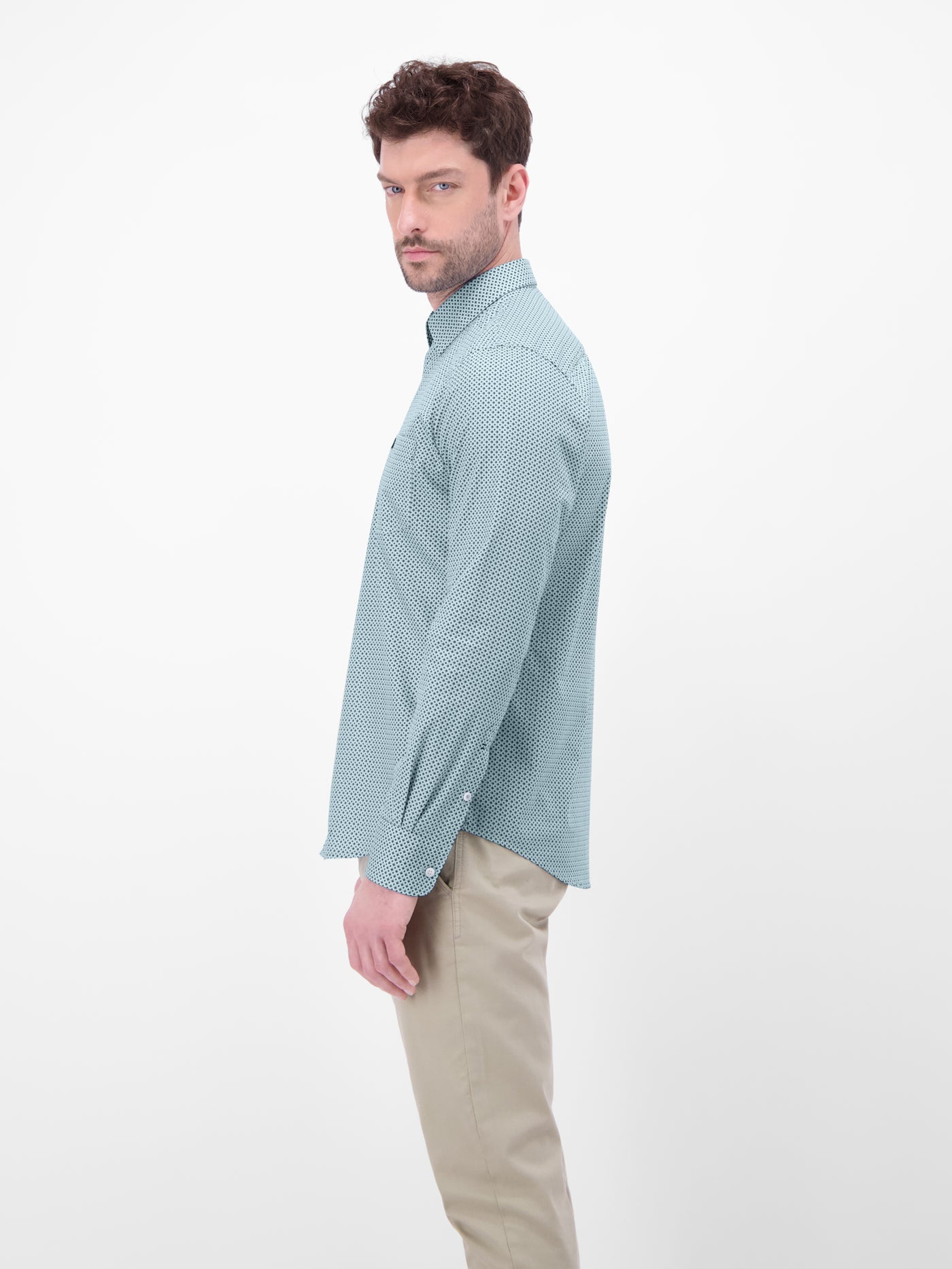 Langarmhemd mit Karomuster aus 100% Baumwolle - LERROS