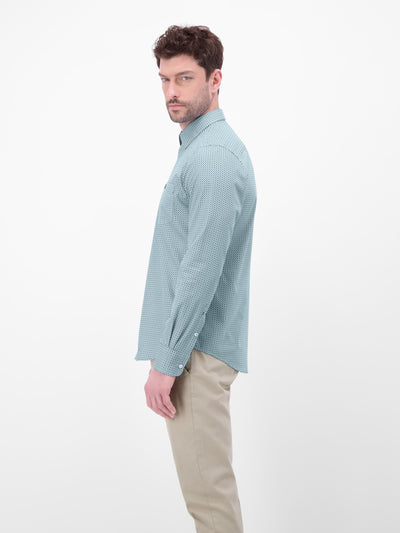 Langarmhemd mit Karomuster aus 100% Baumwolle - LERROS