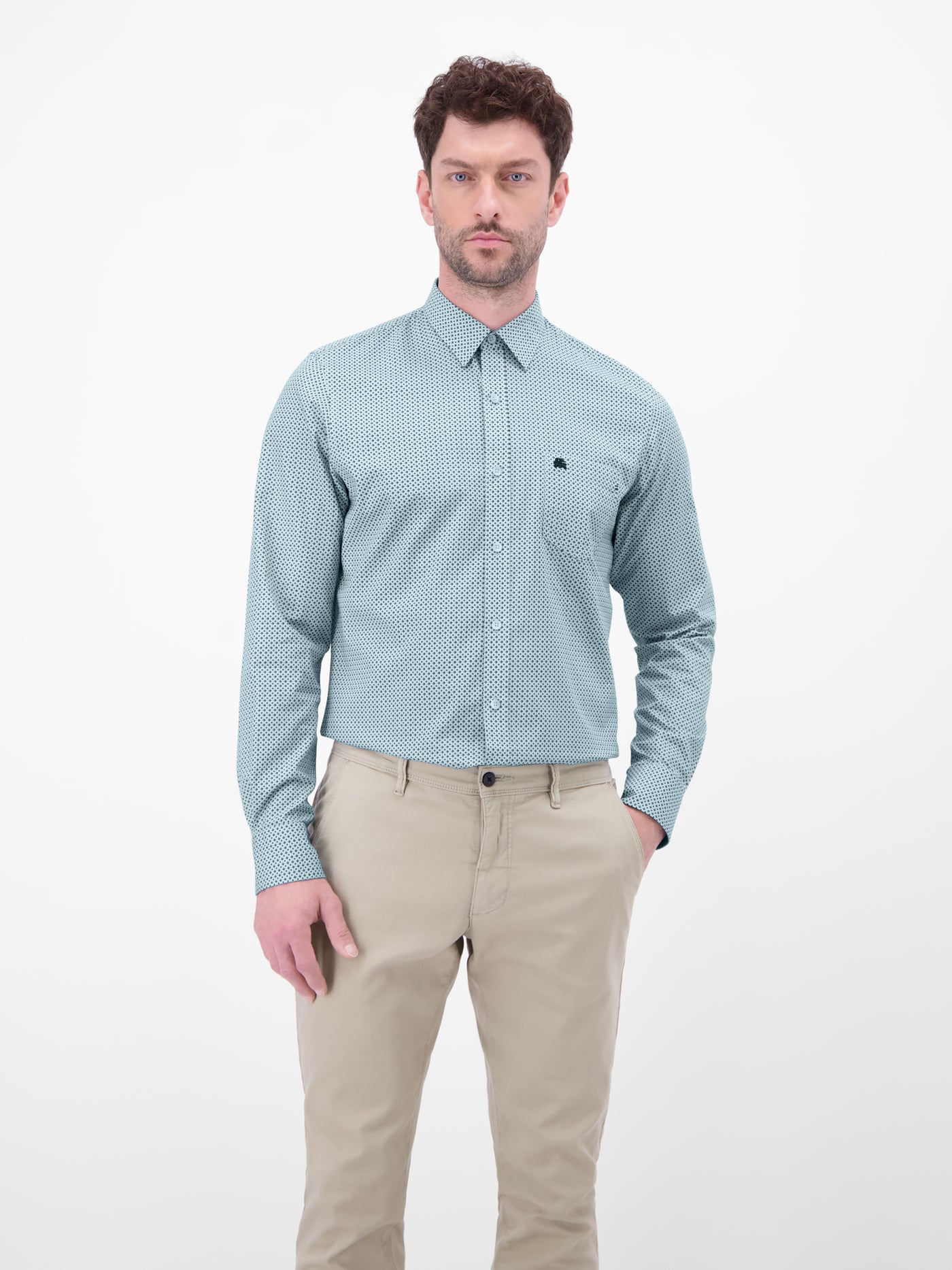 Langarmhemd mit Karomuster aus 100% Baumwolle - LERROS