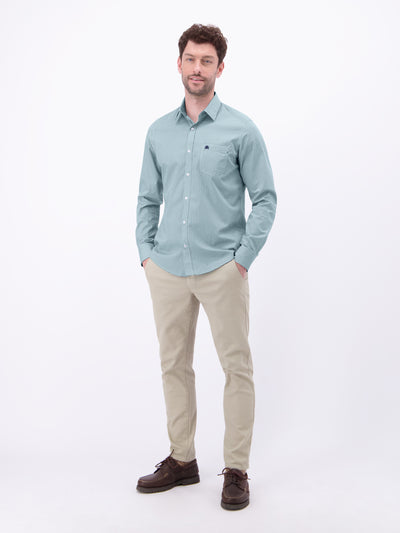 Langarmhemd mit Karomuster aus 100% Baumwolle - LERROS