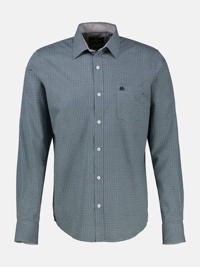 Langarmhemd mit Karomuster aus 100% Baumwolle - LERROS