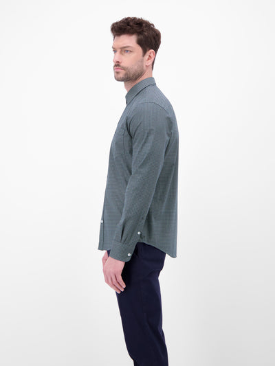 Langarmhemd mit Karomuster aus 100% Baumwolle - LERROS