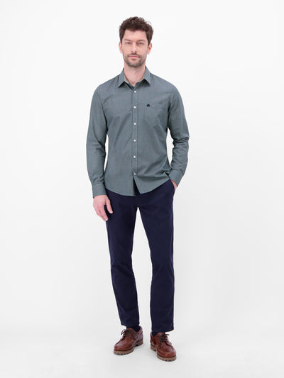 Langarmhemd mit Karomuster aus 100% Baumwolle - LERROS