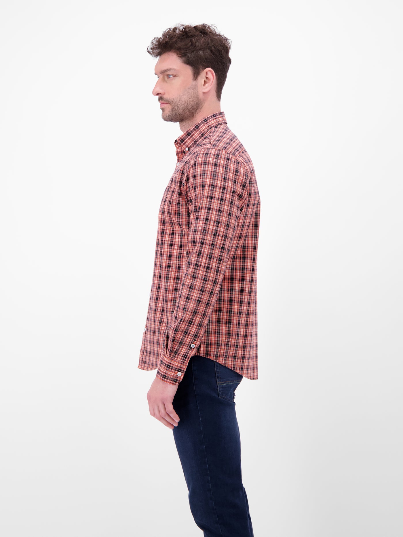 Karohemd mit Button-Down-Kragen - LERROS