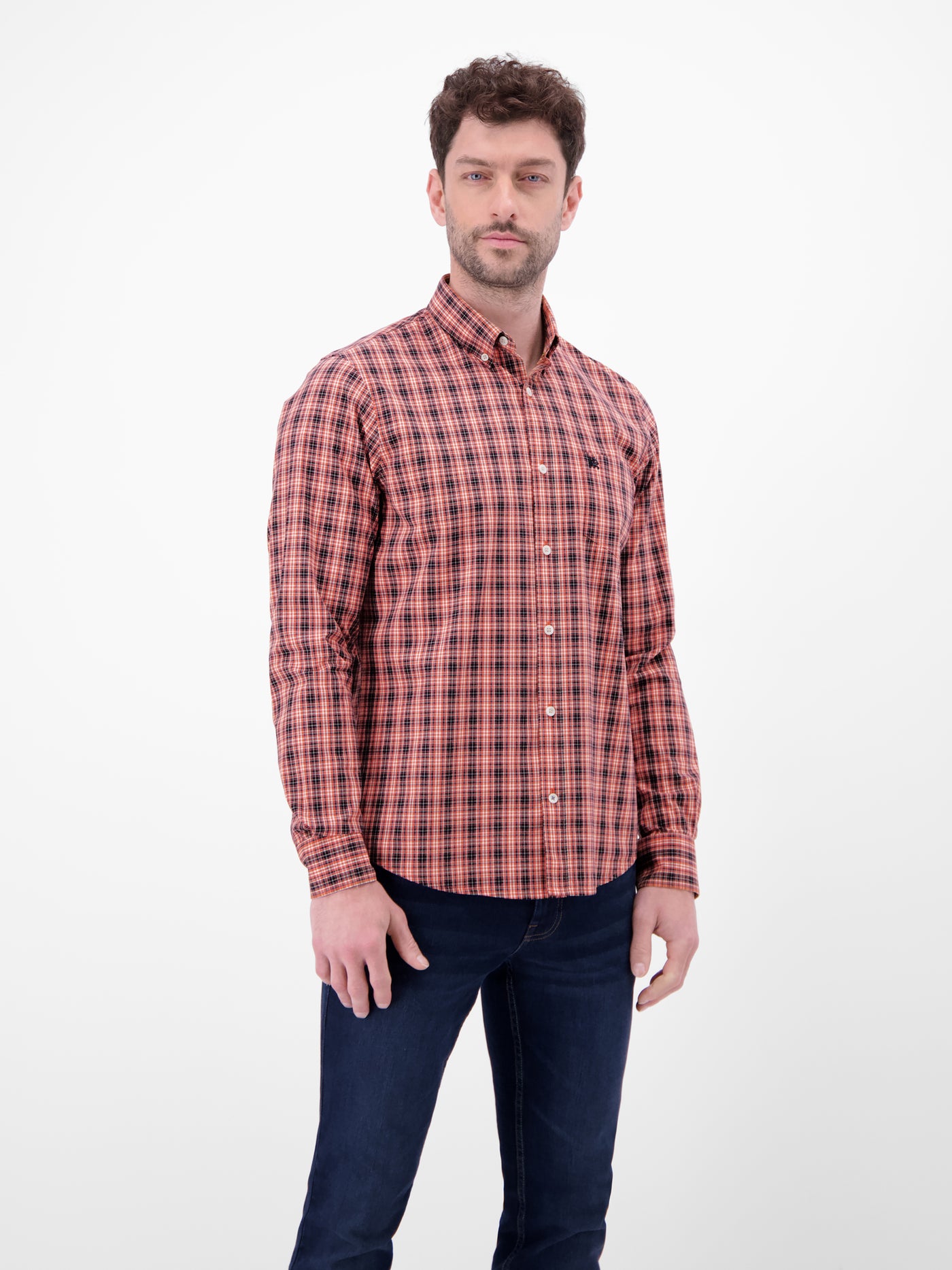 Karohemd mit Button-Down-Kragen - LERROS