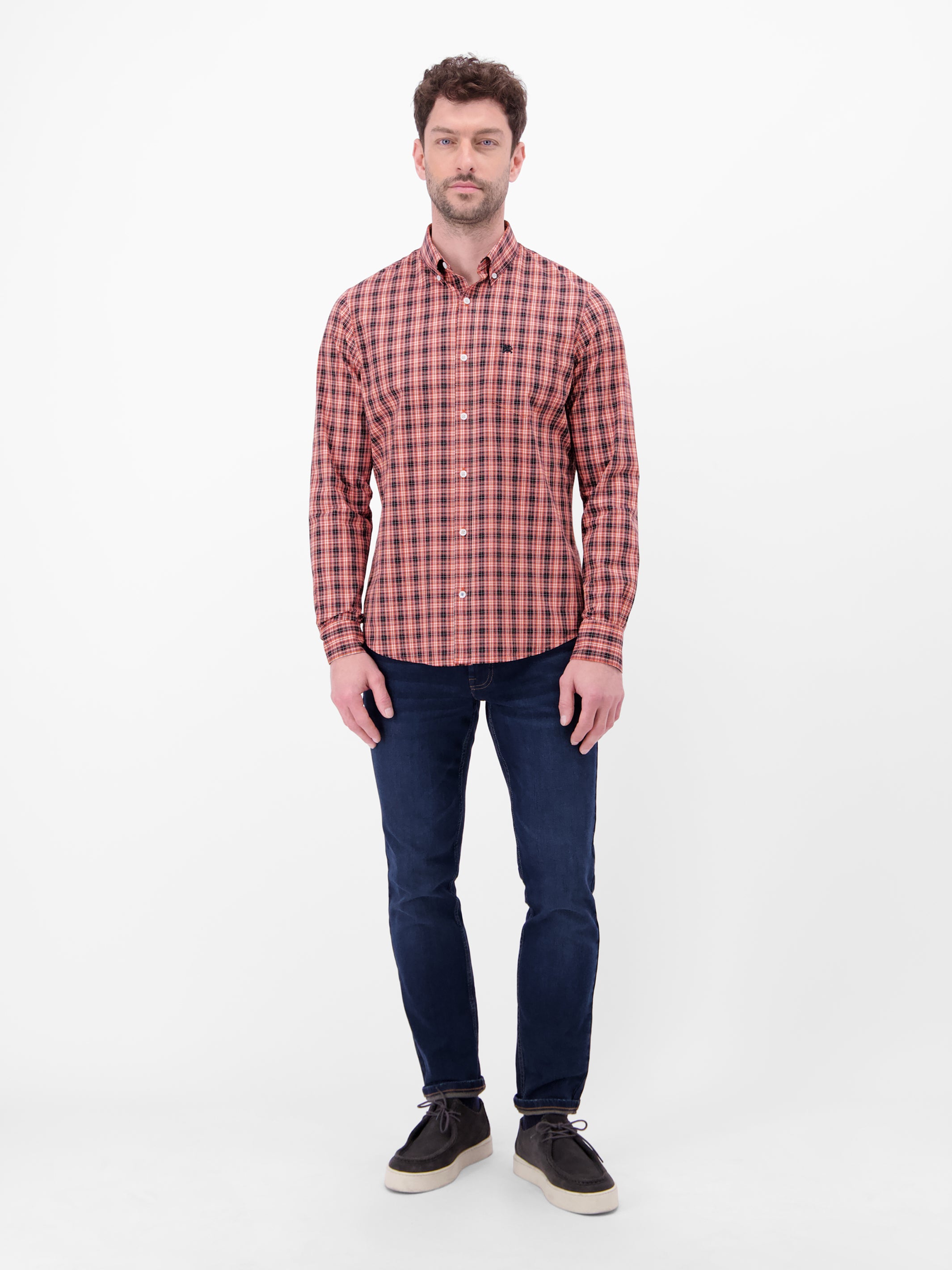 Karohemd mit Button-Down-Kragen - LERROS