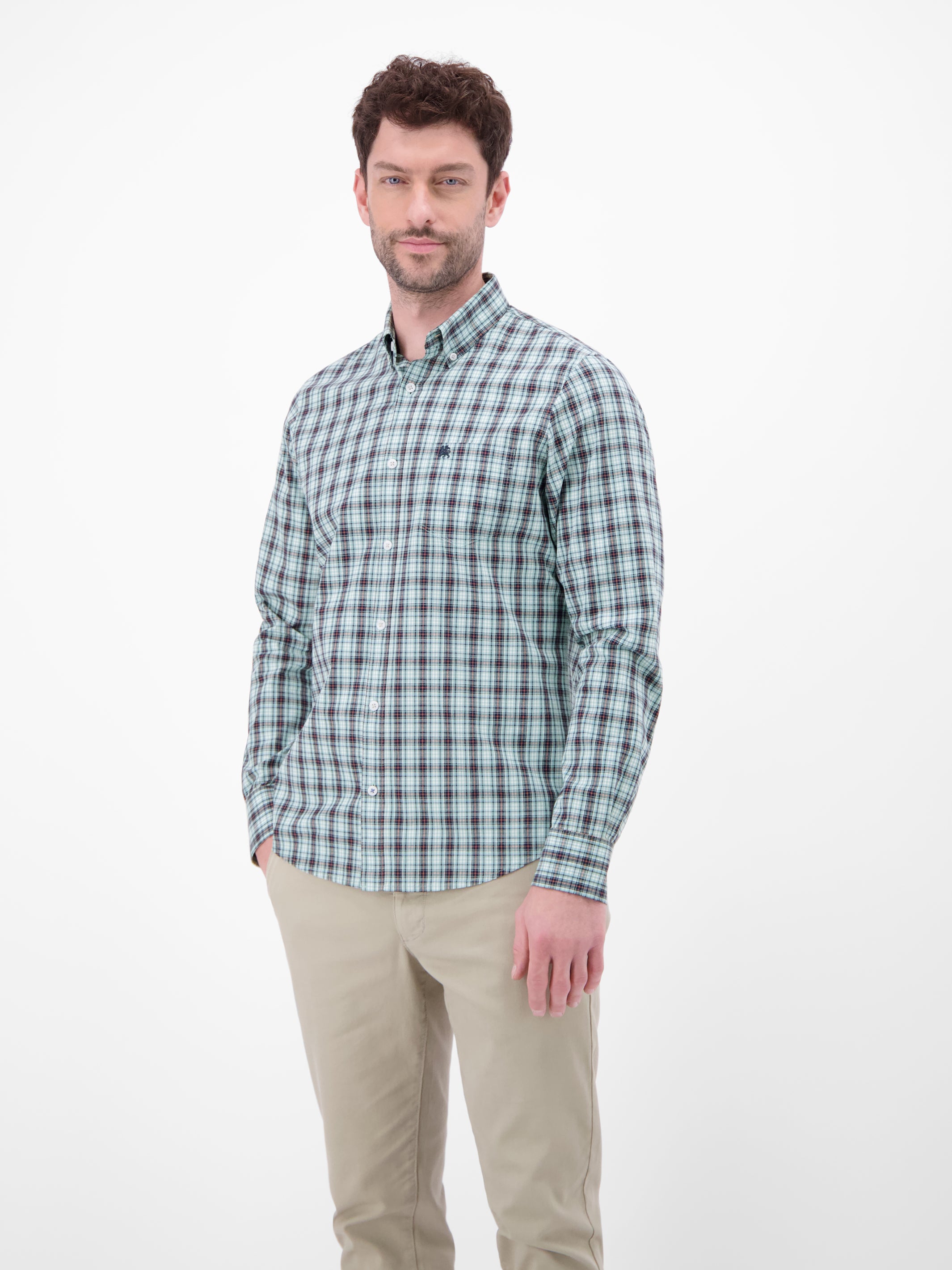 Karohemd mit Button-Down-Kragen - LERROS