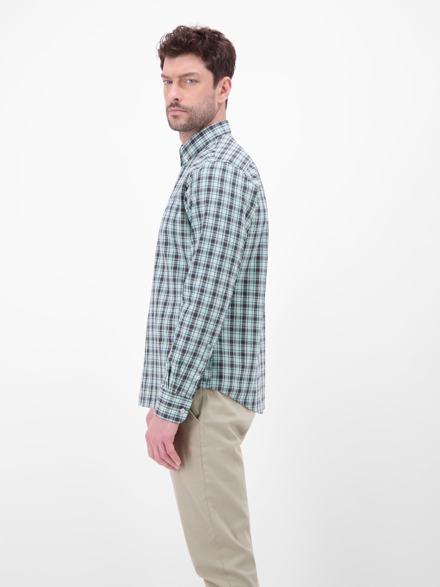 Karohemd mit Button-Down-Kragen - LERROS