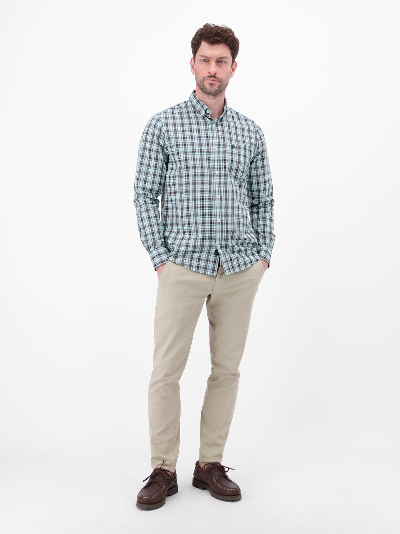 Karohemd mit Button-Down-Kragen - LERROS