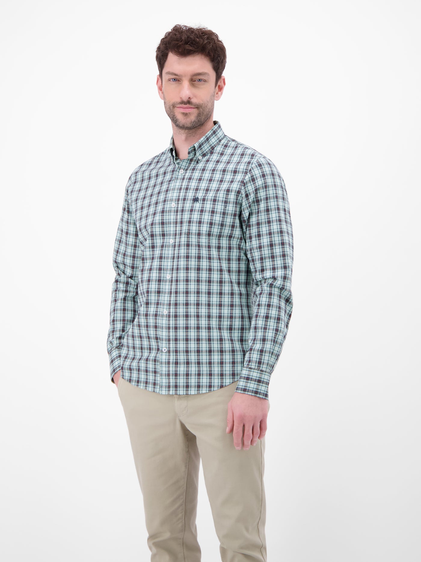 Karohemd mit Button-Down-Kragen - LERROS