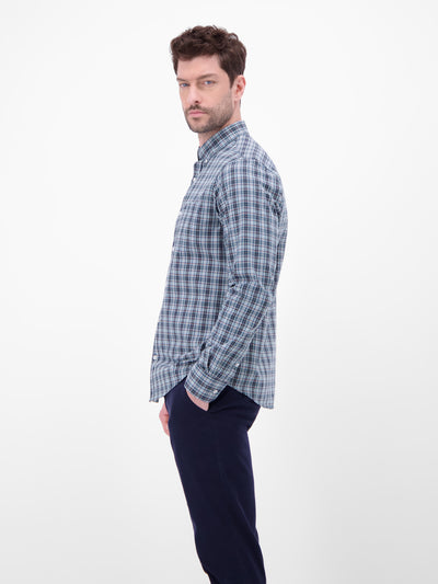 Karohemd mit Button-Down-Kragen - LERROS