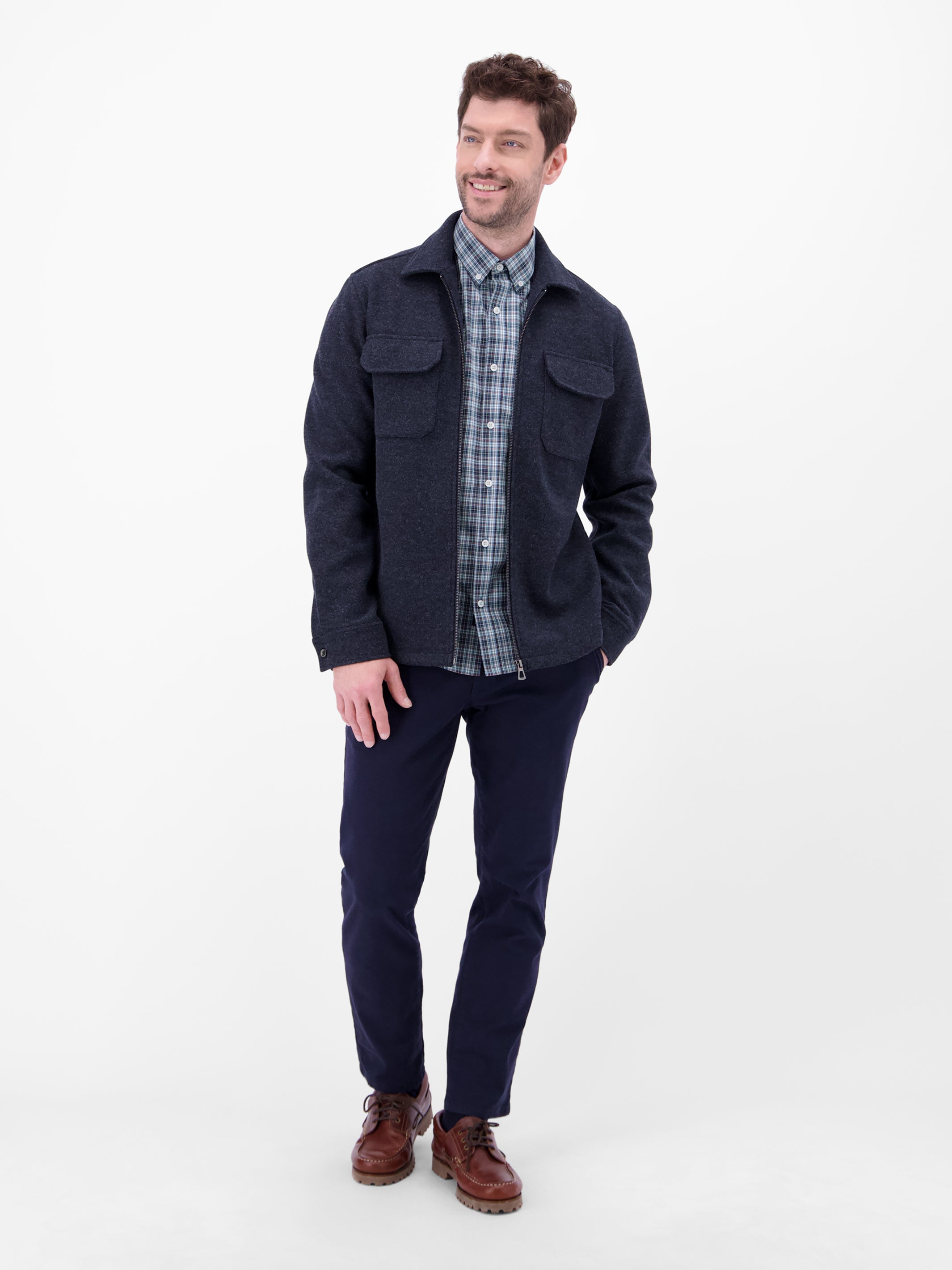 Karohemd mit Button-Down-Kragen - LERROS