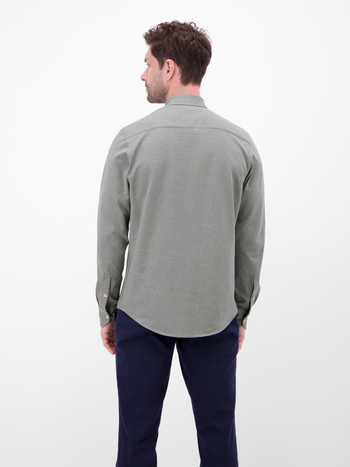 Jerseyhemd mit 2-Knopf-Manschette und Kentkragen - LERROS