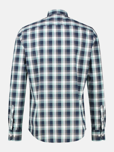 Karohemd mit Kentkragen und Brusttasche - LERROS