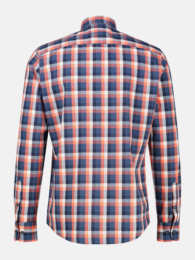 Karohemd mit Kentkragen und Brusttasche - LERROS