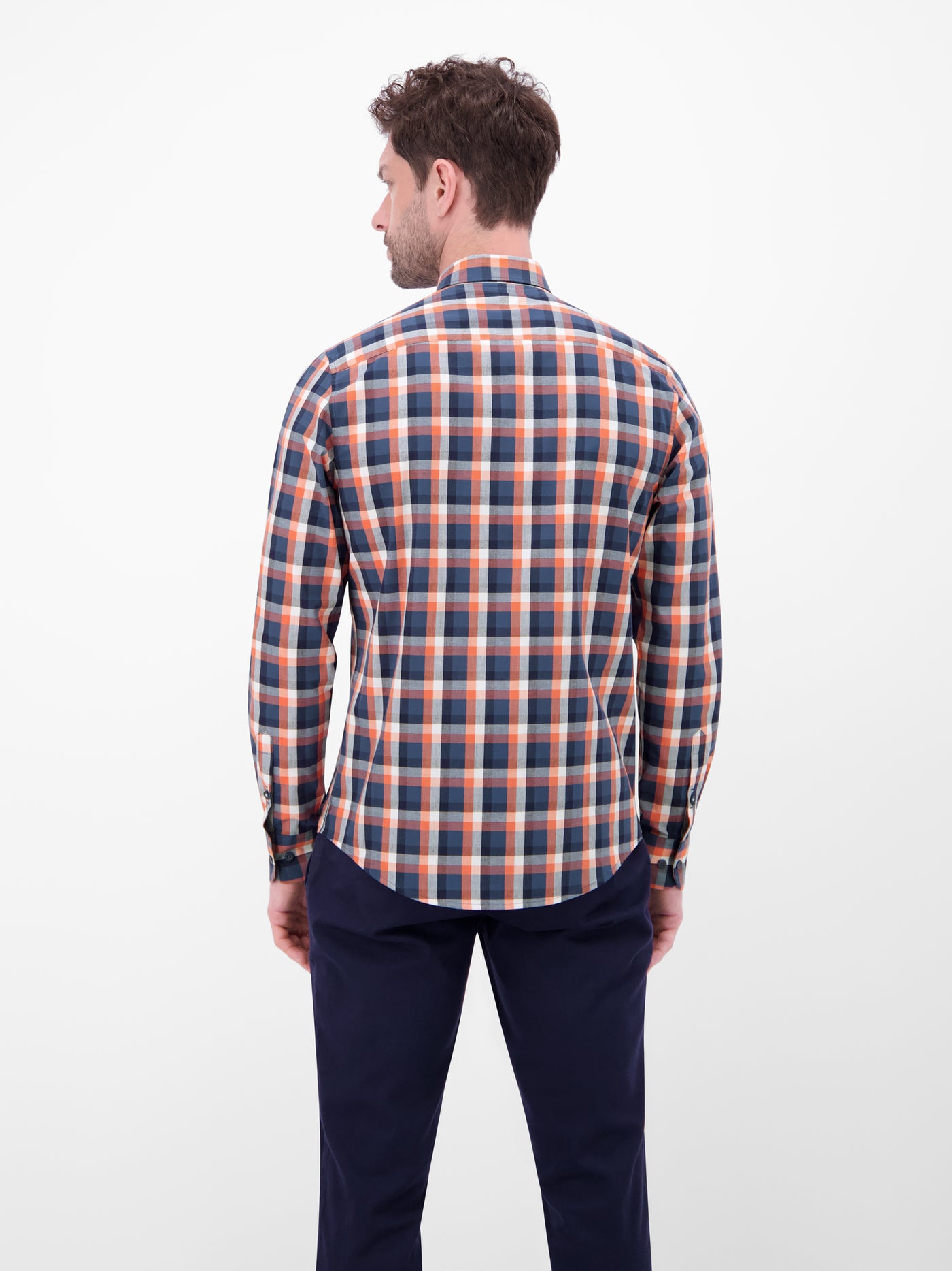 Karohemd mit Kentkragen und Brusttasche - LERROS