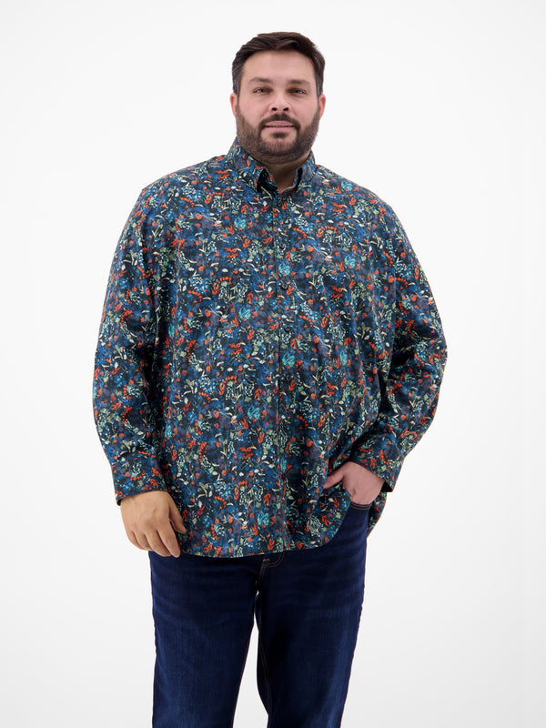 Langarmhemd mit Button-down-Kragen