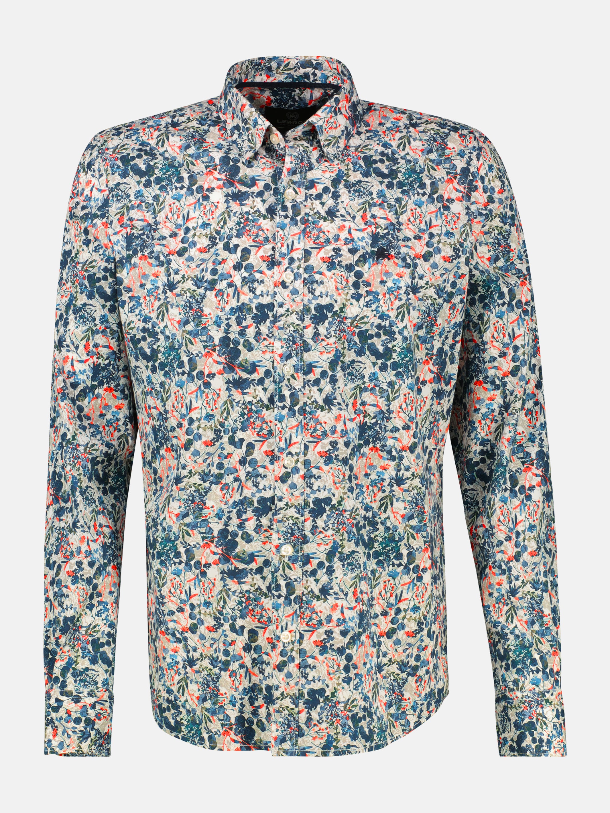 Langarmhemd mit floralem Alloverprint - LERROS