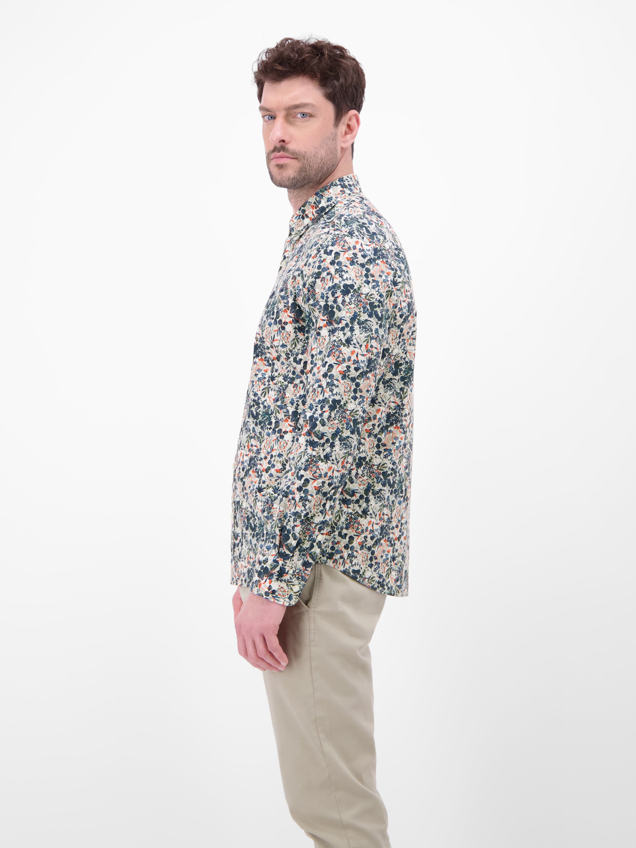 Langarmhemd mit floralem Alloverprint - LERROS