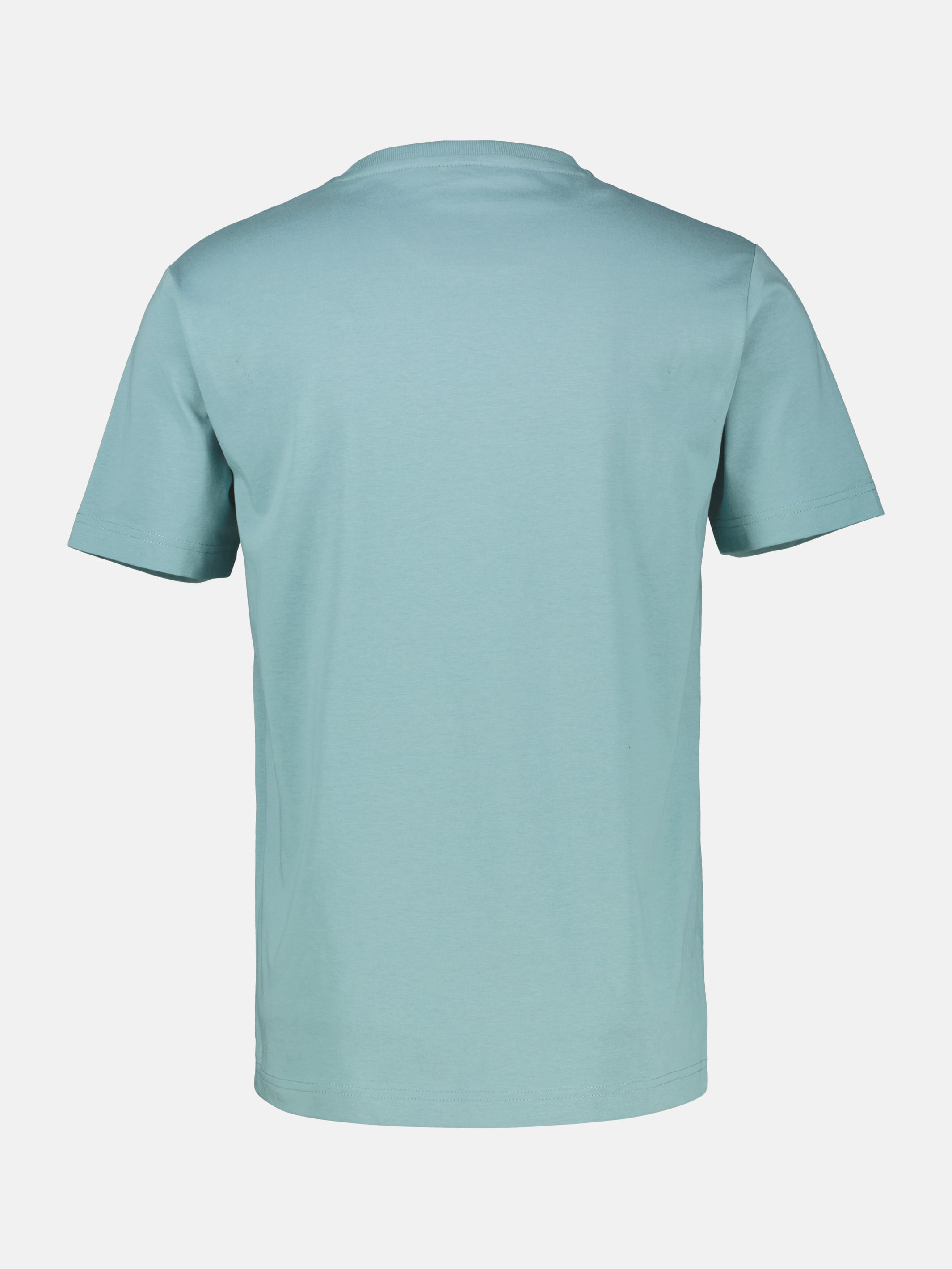 T-Shirt unifarben mit Print und 1/2-Ärmeln - LERROS