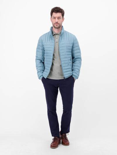 Langarm Polo mit Brusttasche aus Baumwollmix - LERROS