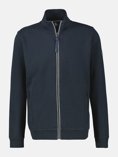 Sweatjacke aus weichem Baumwollmischgewebe - LERROS