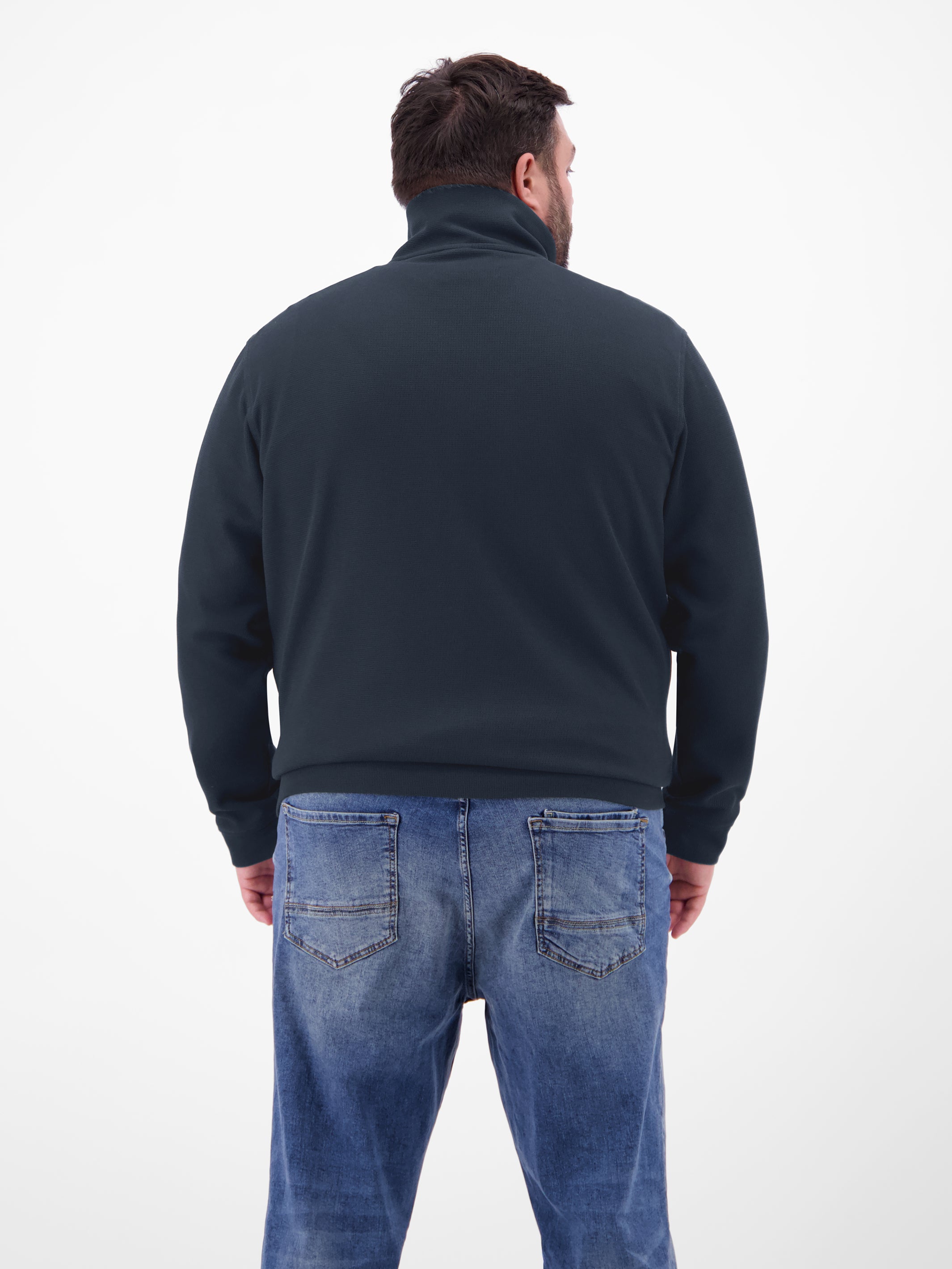 Sweatjacke aus weichem Baumwollmischgewebe - LERROS