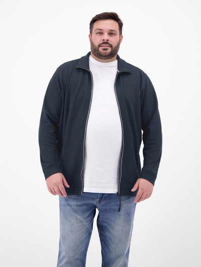 Sweatjacke aus weichem Baumwollmischgewebe - LERROS
