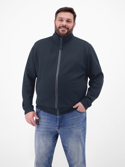 Sweatjacke aus weichem Baumwollmischgewebe - LERROS
