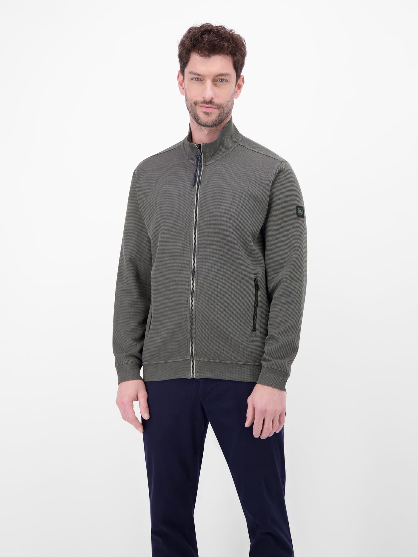 Sweatjacke aus Baumwollmischgewebe - LERROS