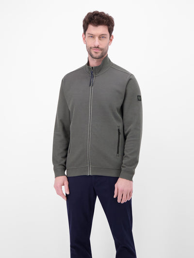 Sweatjacke aus Baumwollmischgewebe - LERROS