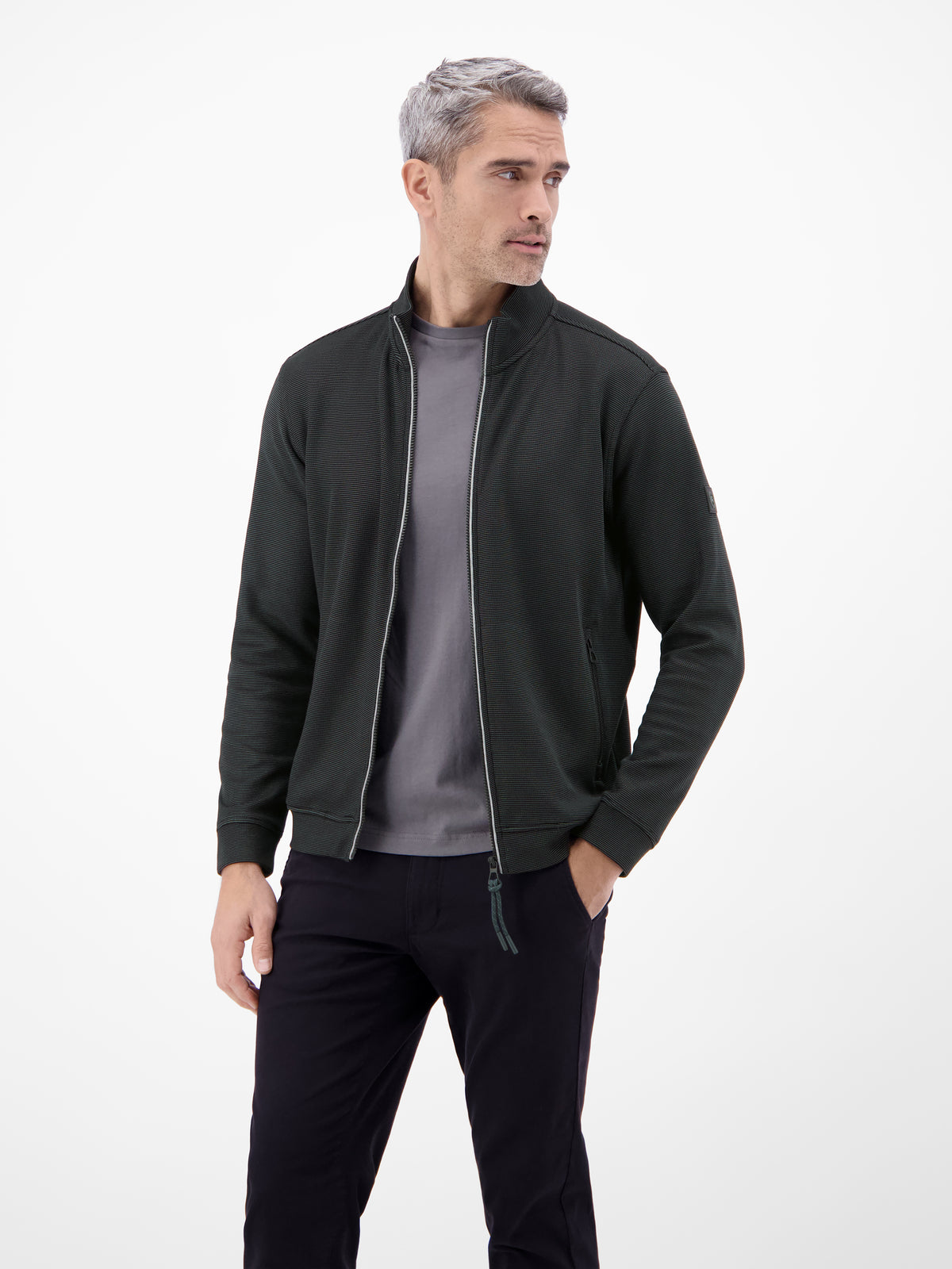 Sweatjacke aus Baumwollmischgewebe - Sweatjacke