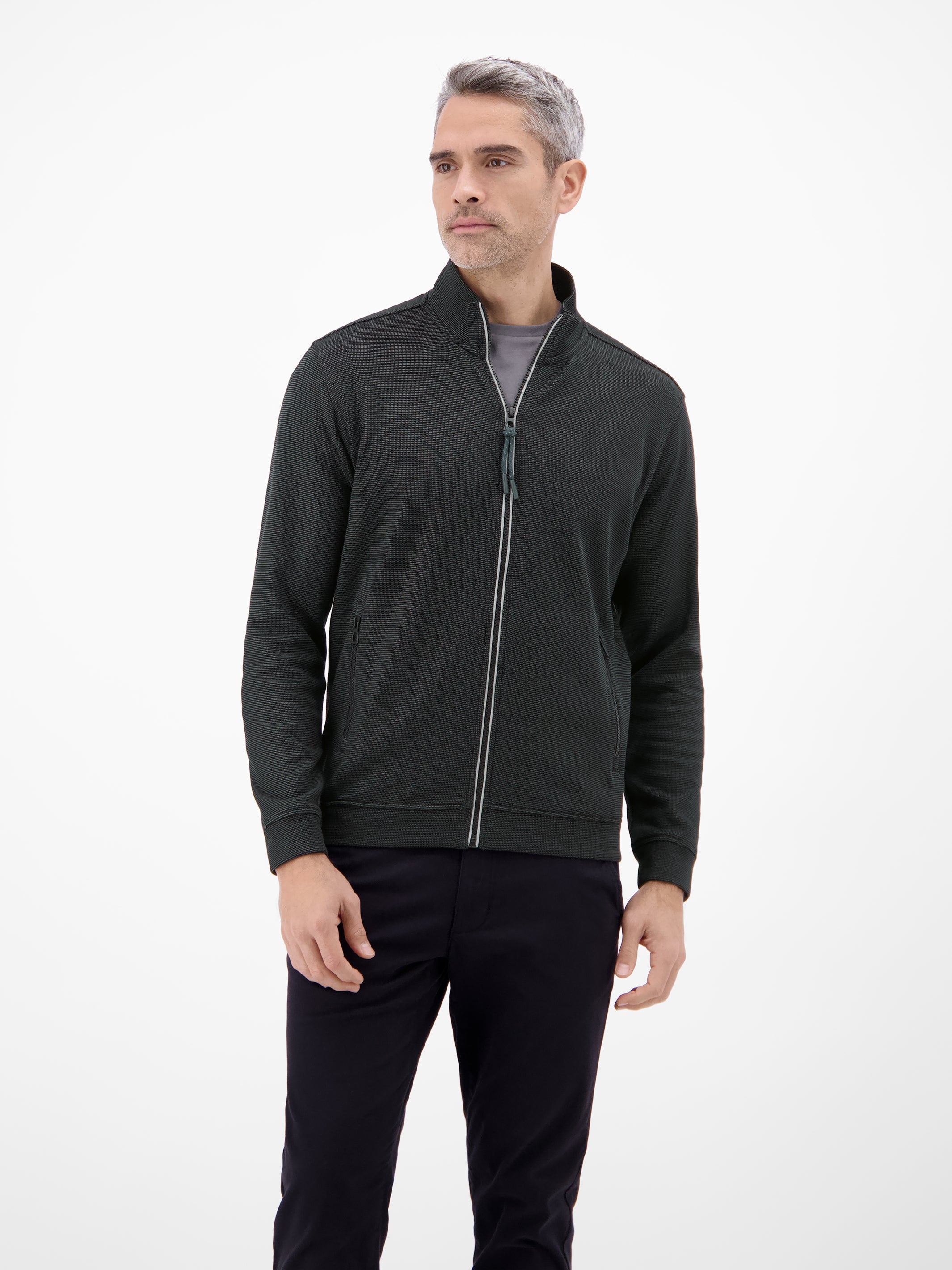 Sweatjacke aus Baumwollmischgewebe - Sweatjacke