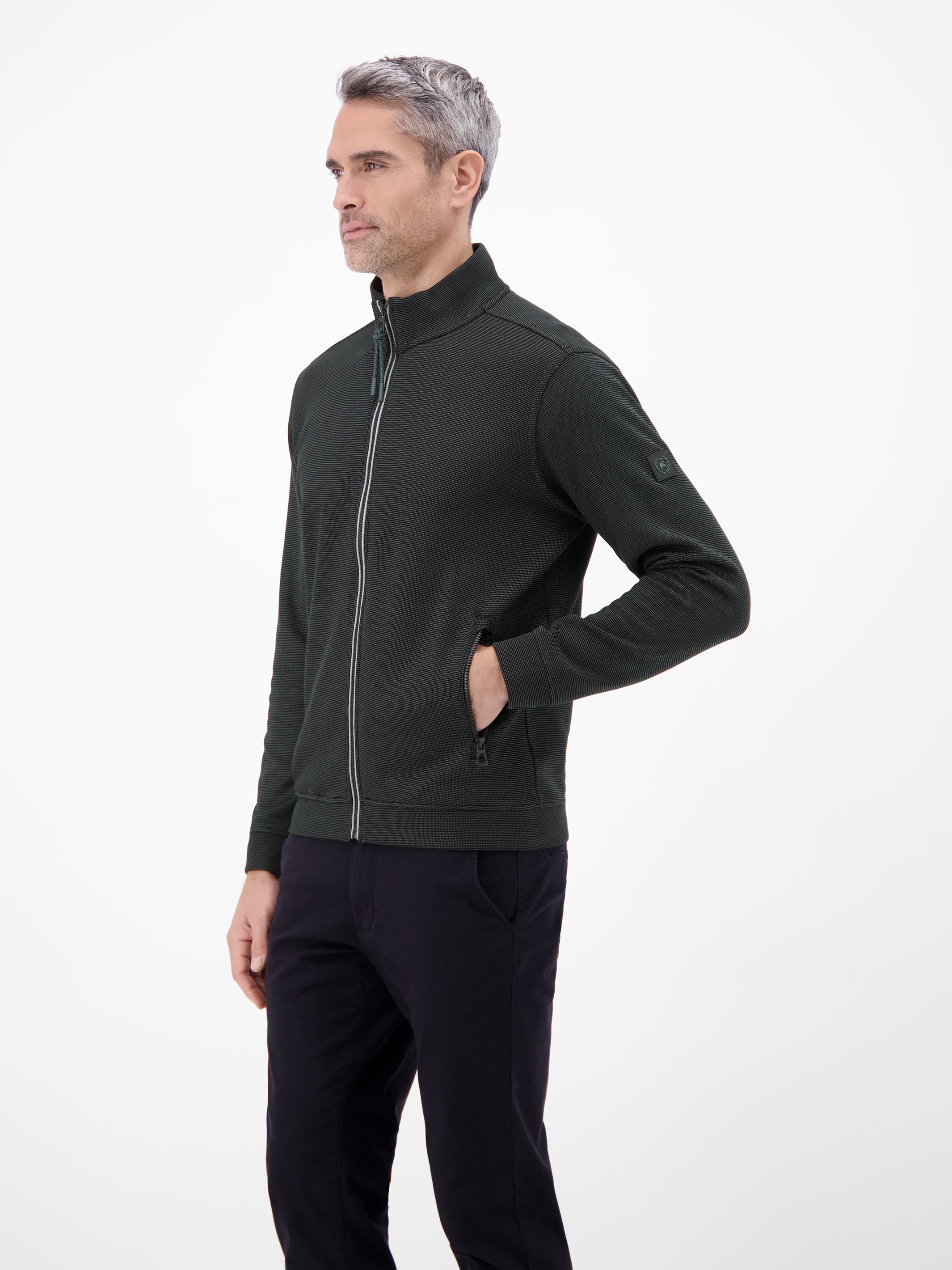Sweatjacke aus Baumwollmischgewebe - Sweatjacke