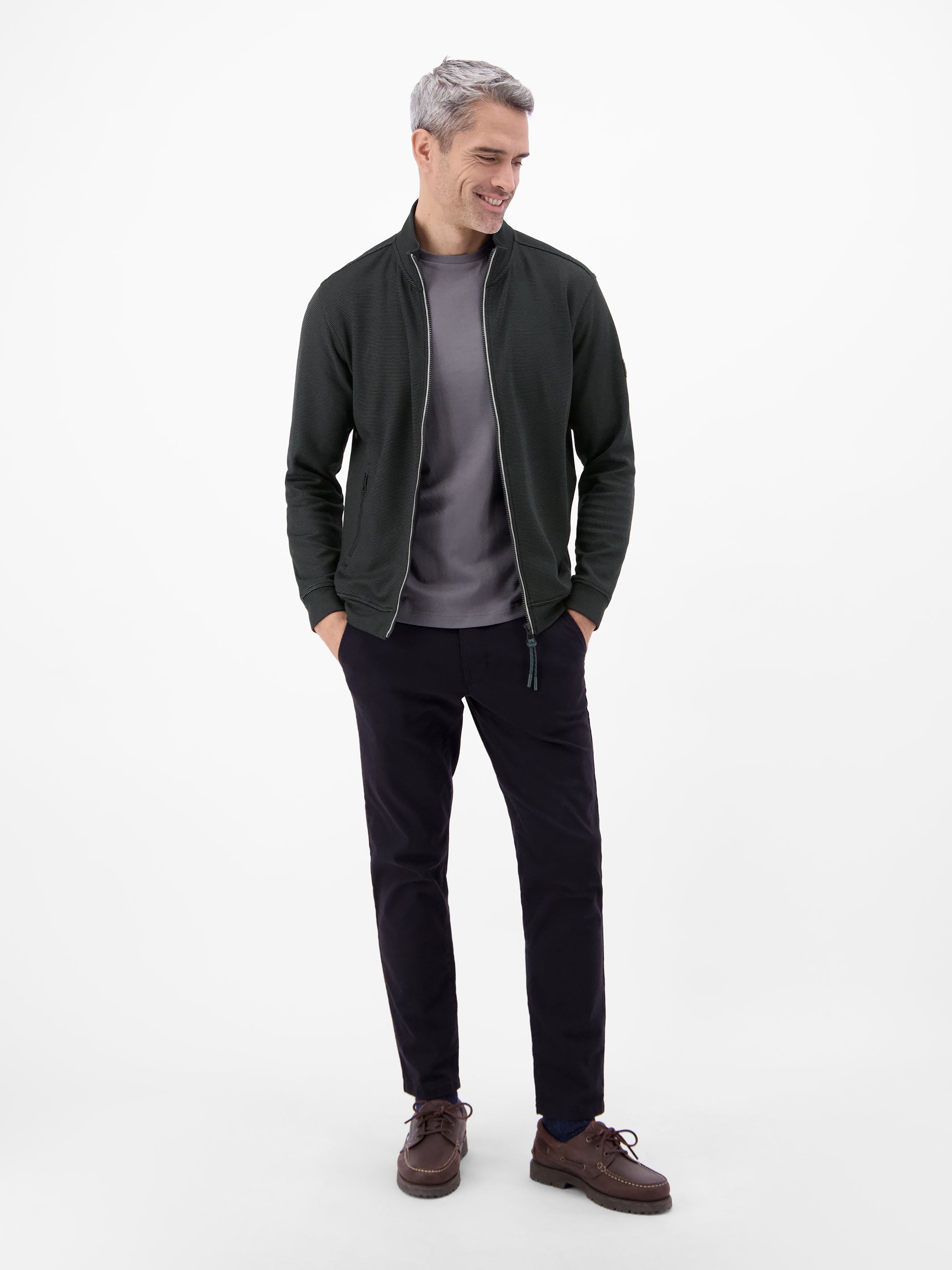 Sweatjacke aus Baumwollmischgewebe - Sweatjacke