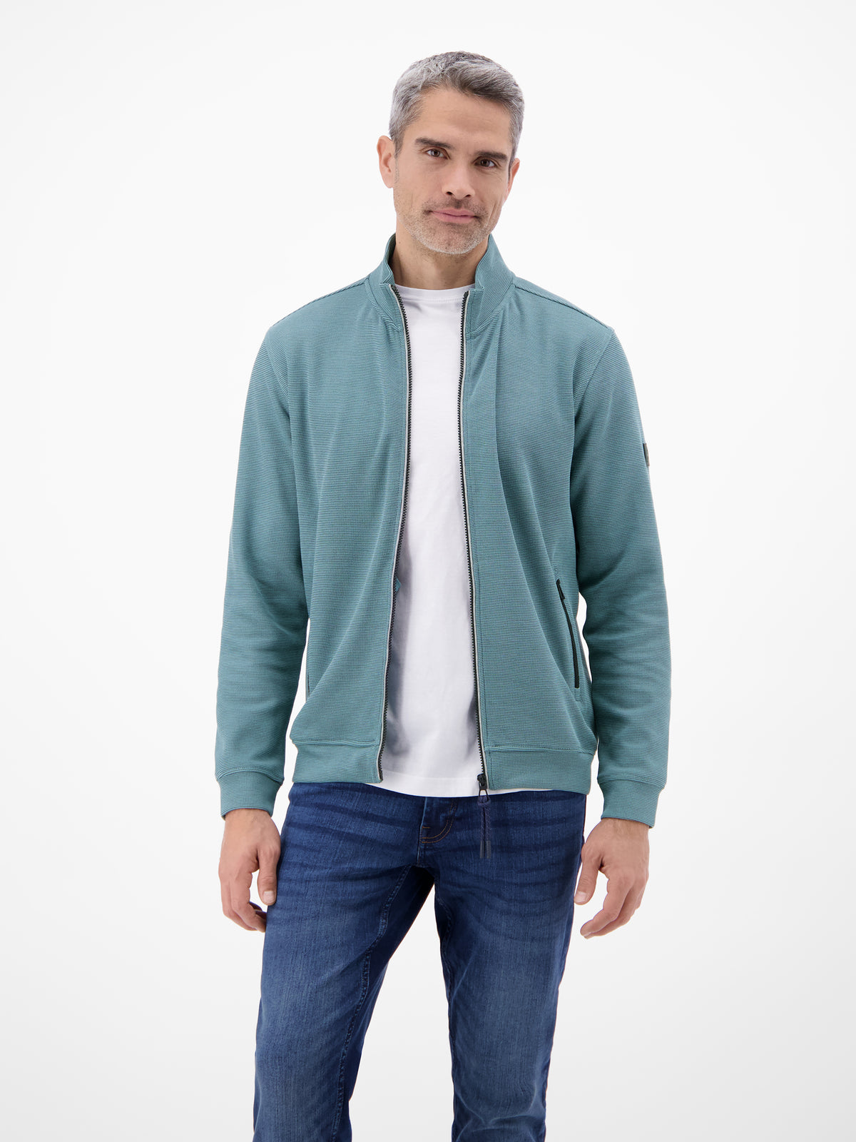 Sweatjacke aus Baumwollmischgewebe - Sweatjacke