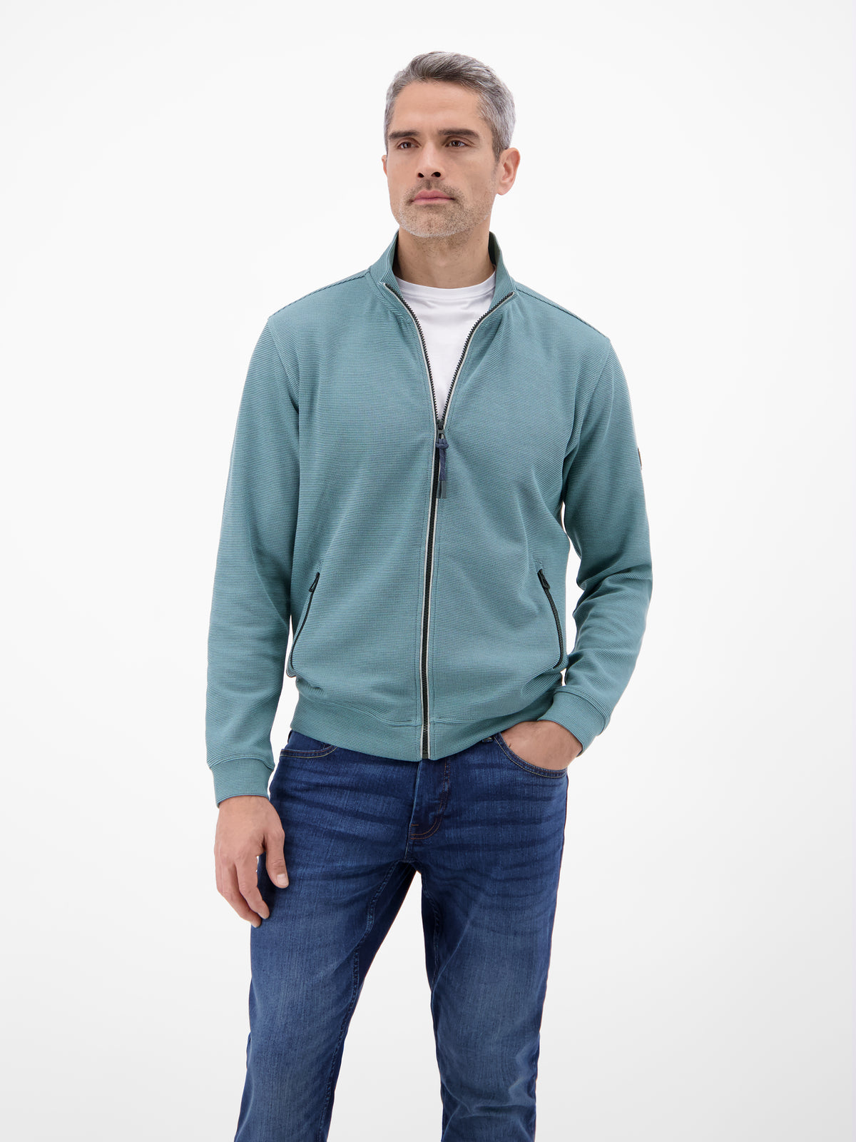 Sweatjacke aus Baumwollmischgewebe - Sweatjacke