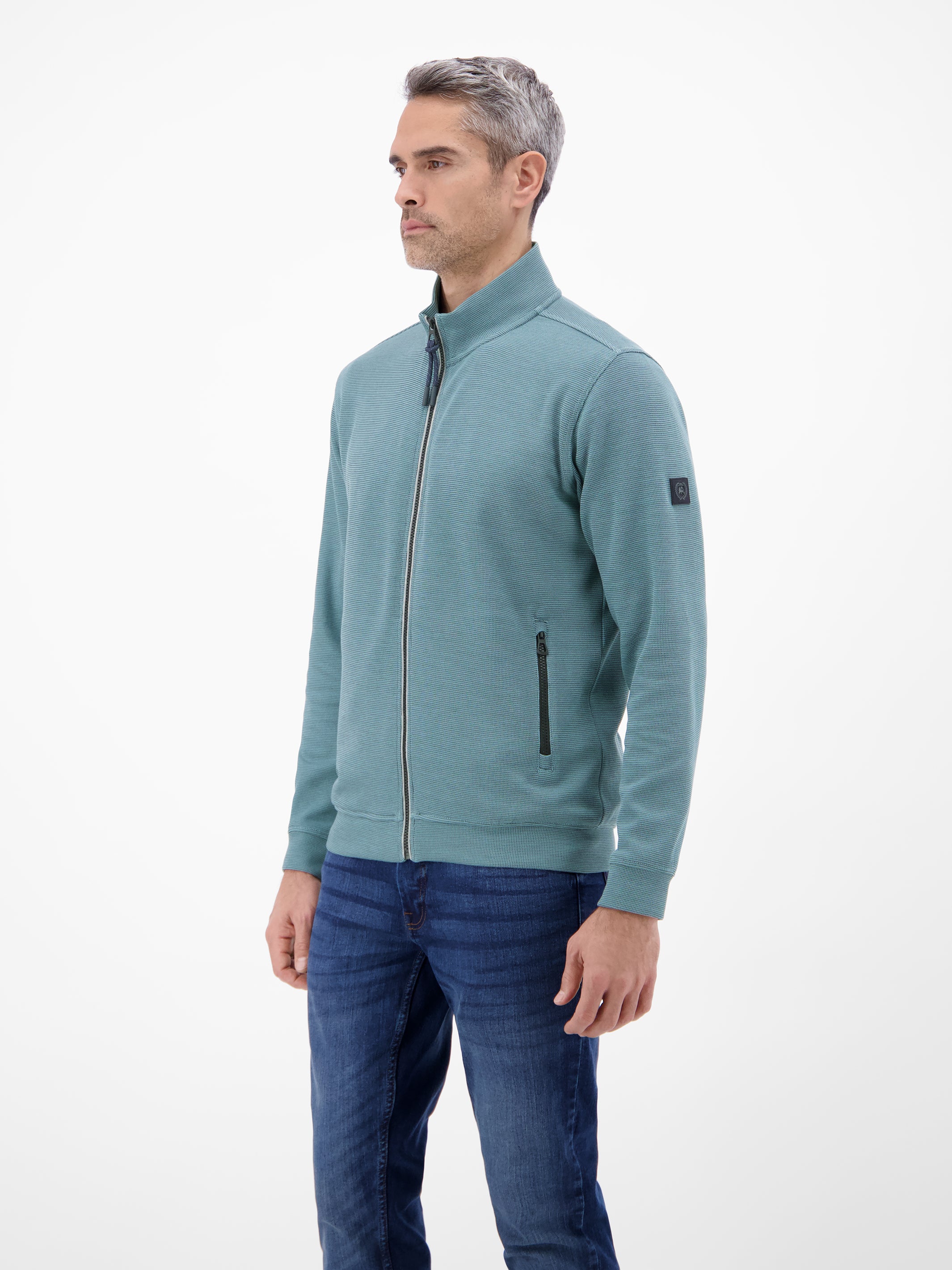 Sweatjacke aus Baumwollmischgewebe - Sweatjacke