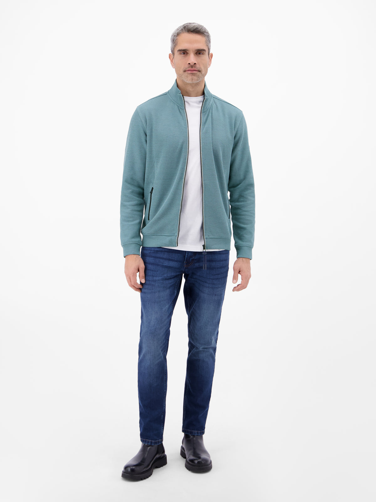 Sweatjacke aus Baumwollmischgewebe - Sweatjacke