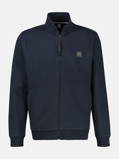 Sweatjacke aus flexiblem Baumwollmischgewebe - LERROS