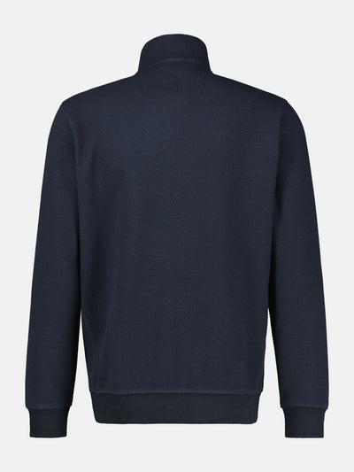 Sweatjacke aus flexiblem Baumwollmischgewebe - LERROS