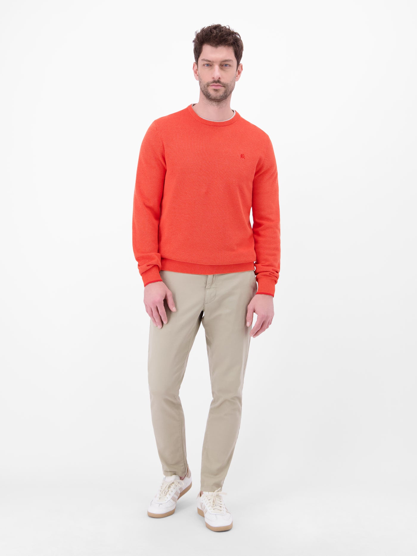 Strickpullover in sportiver 2-Tone-Optik - LERROS