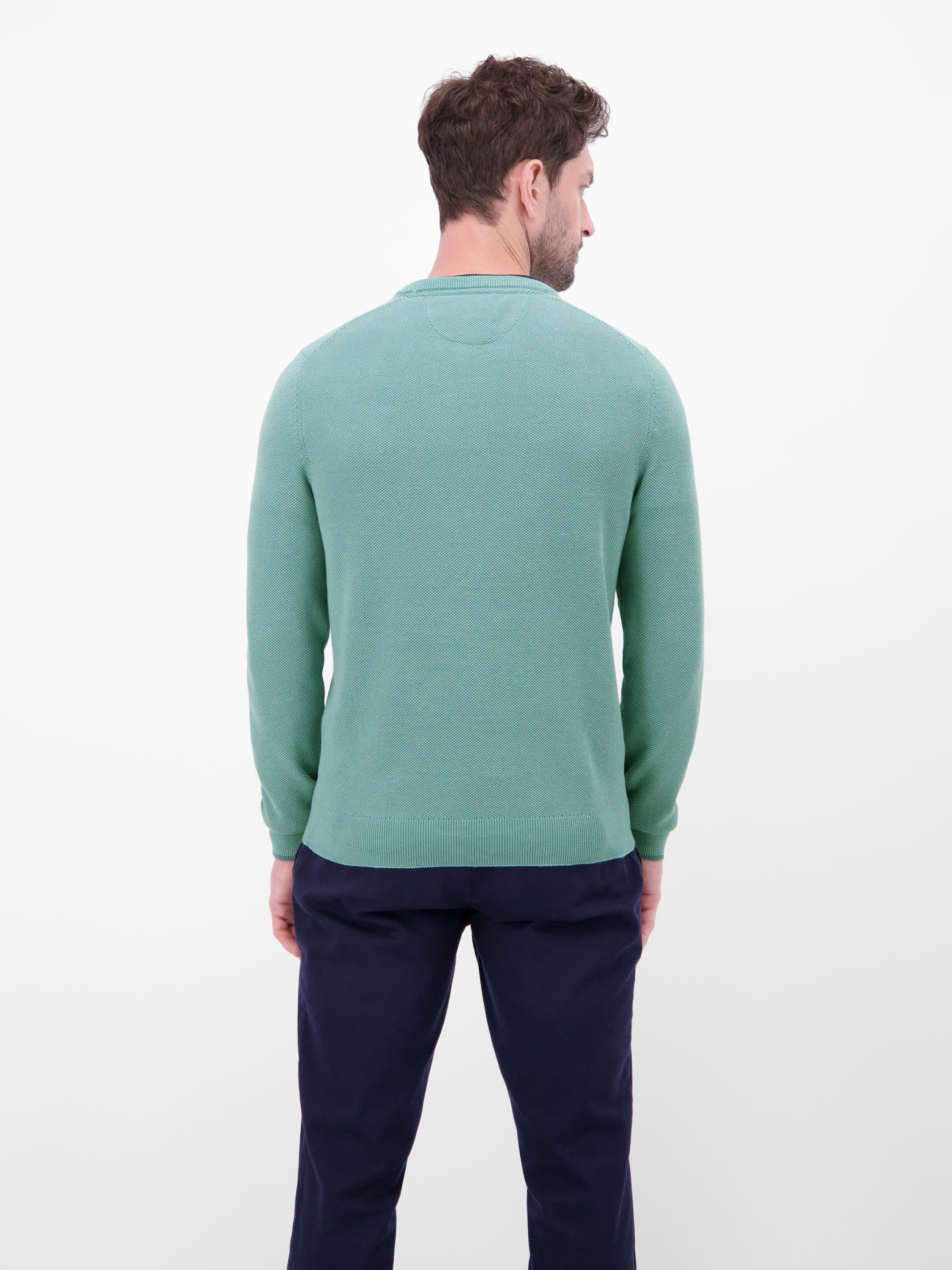 Strickpullover in sportiver 2-Tone-Optik - LERROS