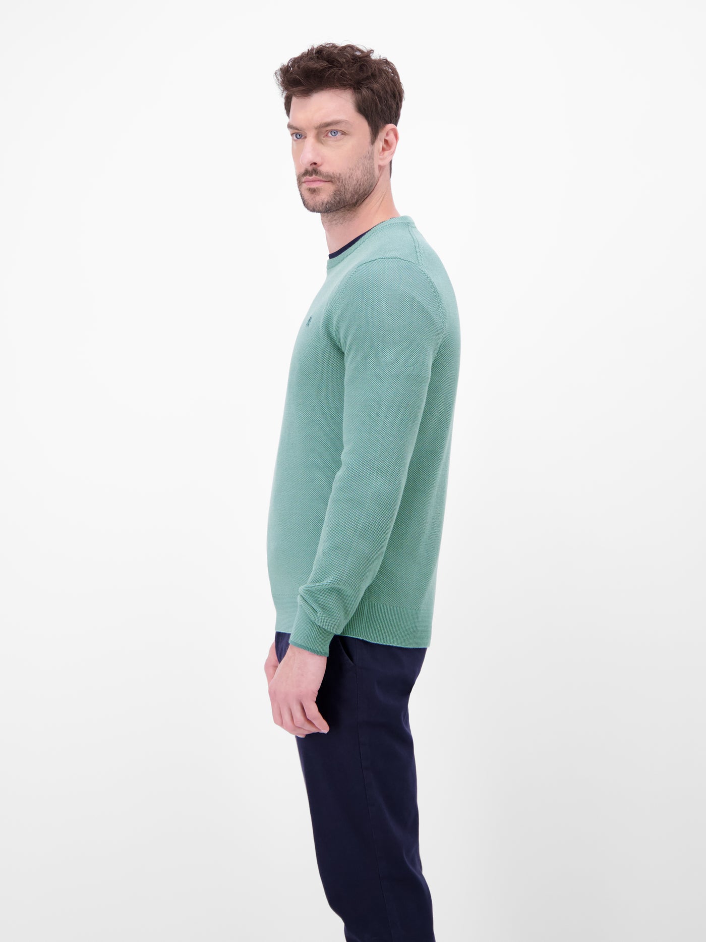 Strickpullover in sportiver 2-Tone-Optik - LERROS