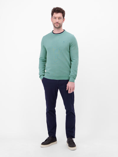 Strickpullover in sportiver 2-Tone-Optik - LERROS