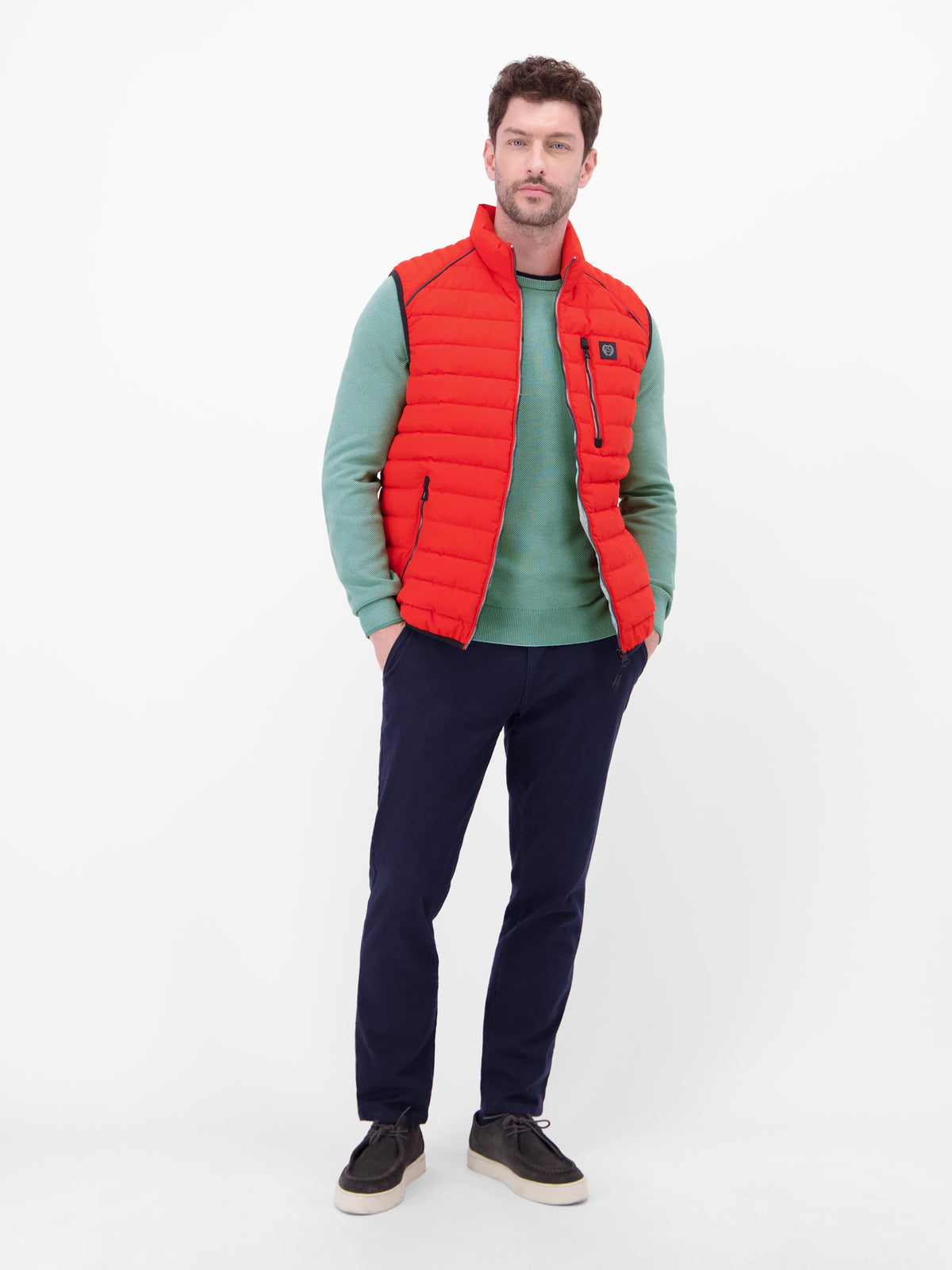 Strickpullover in sportiver 2-Tone-Optik - LERROS