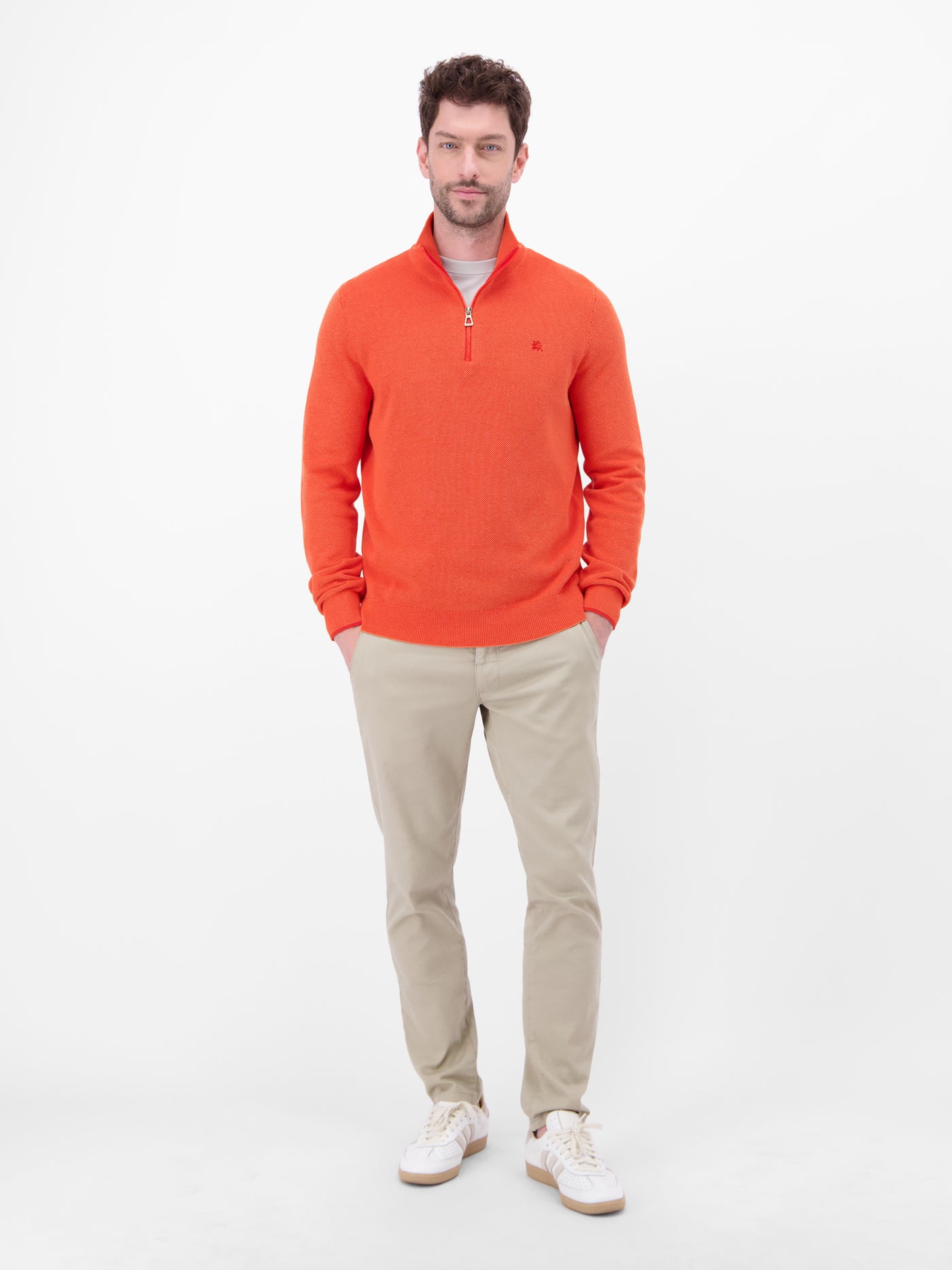 Troyer aus 100% Baumwolle in Strukturqualität - LERROS